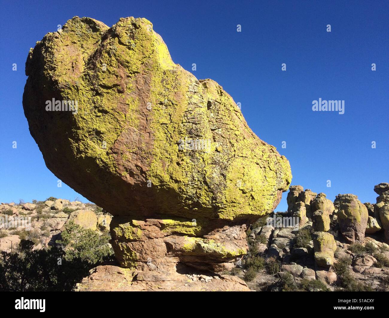 Giant Balanced rock, Chiricahua National Monument, Arizona - Smartphone Captured Stock Image
