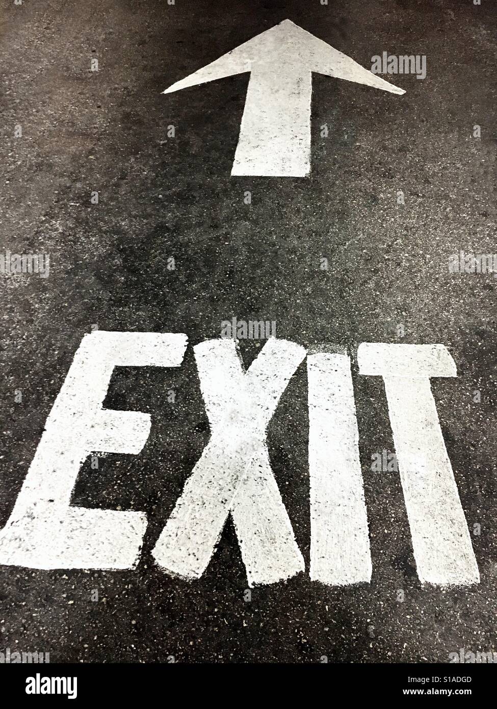 Exit this way - Smartphone Captured Stock Image