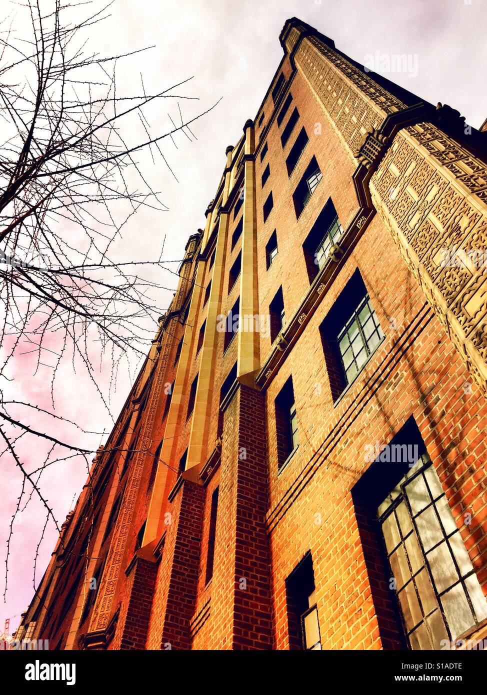 The facade of Tudor city apartments, NYC, USA Stock Photo Alamy