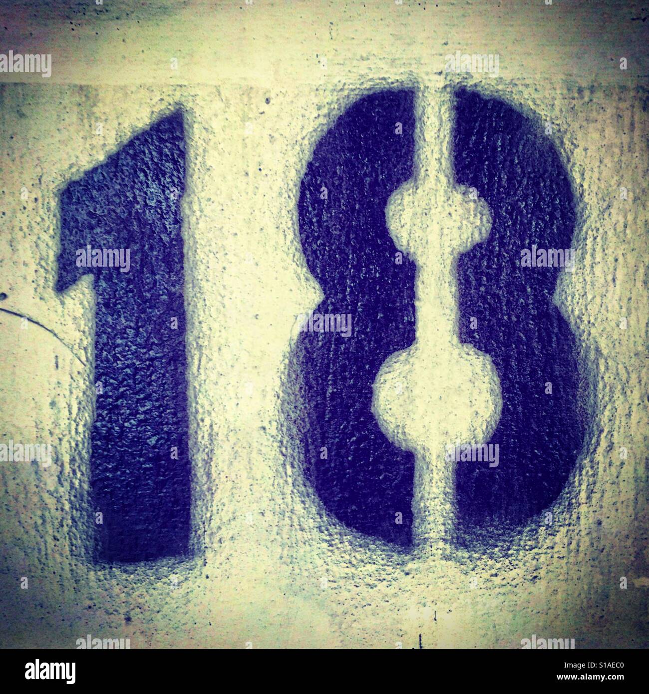 18 years old majority - Smartphone Captured Stock Image