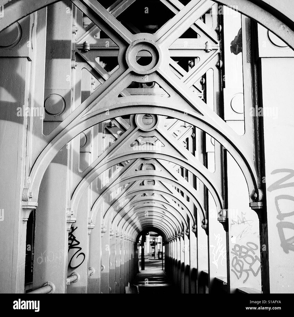 High Level Bridge, Newcastle, England. - Smartphone Captured Stock Image