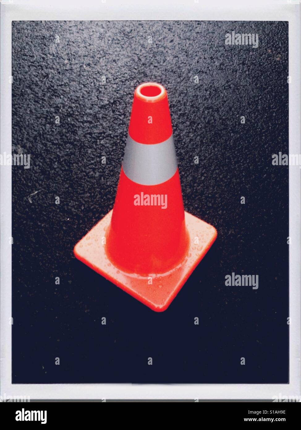 One Traffic Conse / pylons / road cones / highway cones / construction cones / safety cones Stock Photo