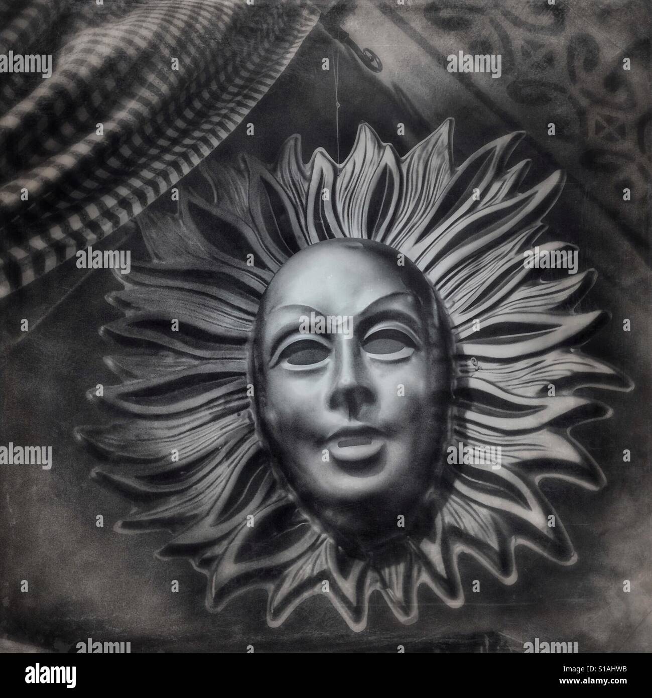 Sun carnival mask - Smartphone Captured Stock Image