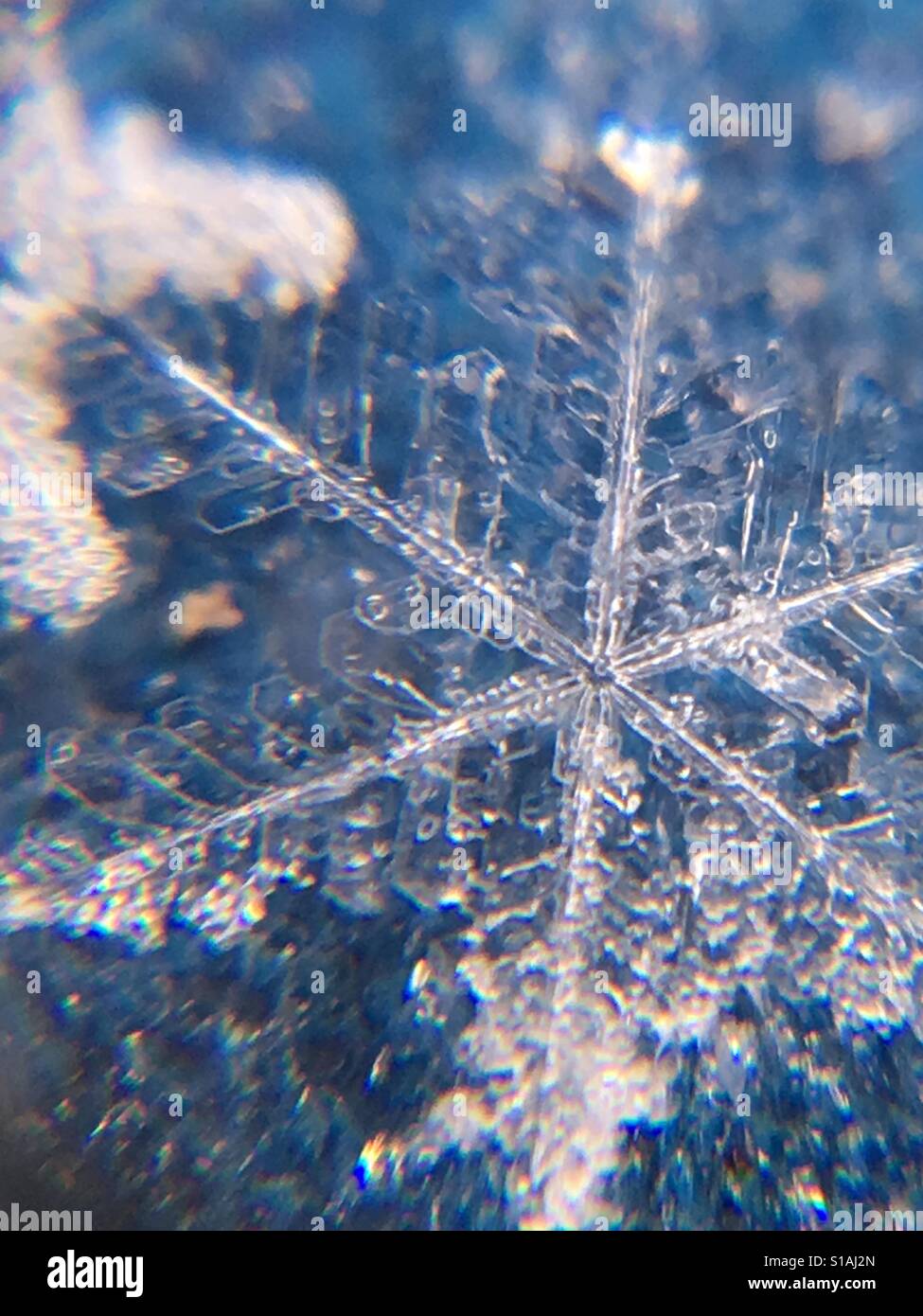 Snowflake wallpaper Stock Photo