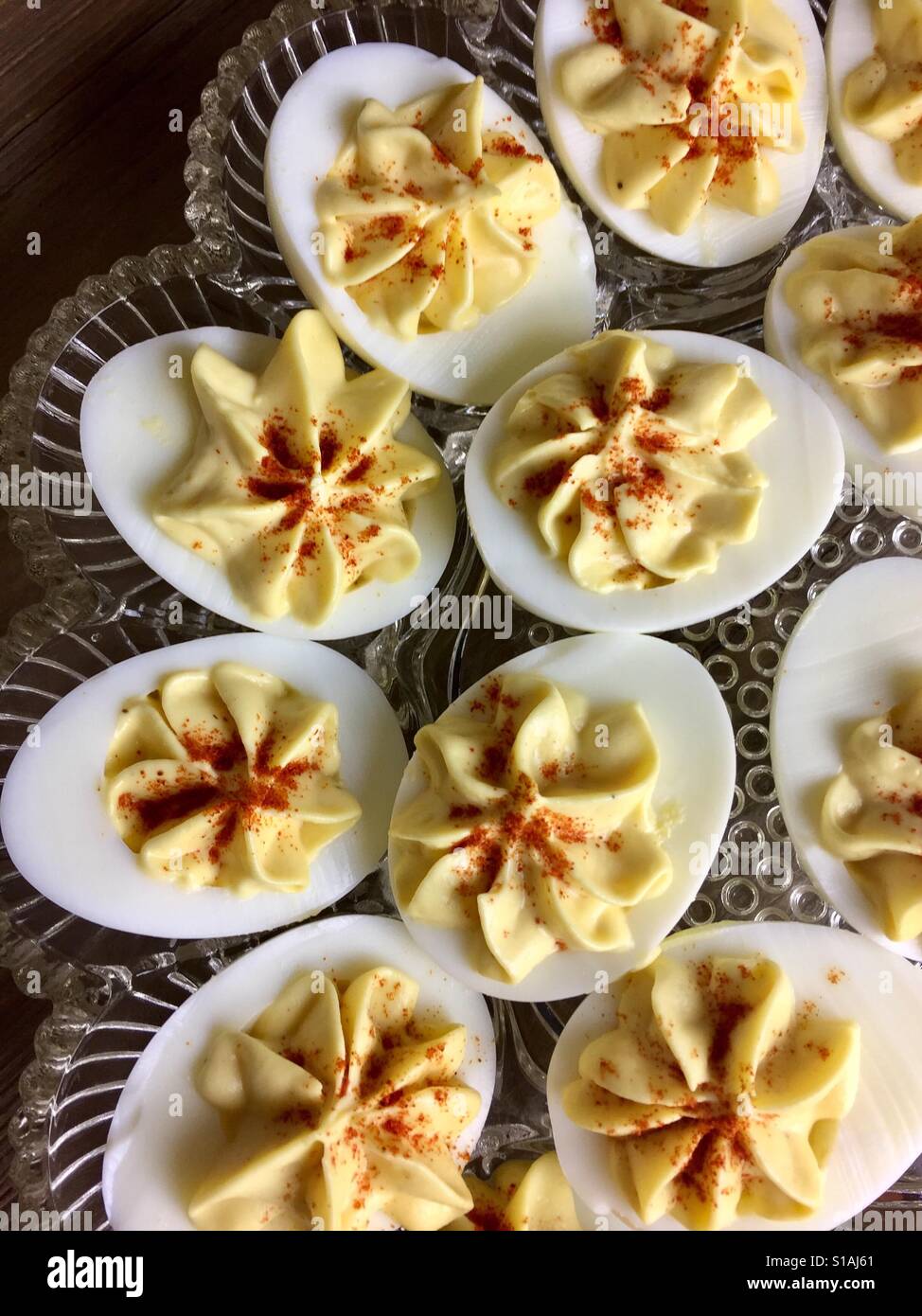 Deviled eggs - Smartphone Captured Stock Image