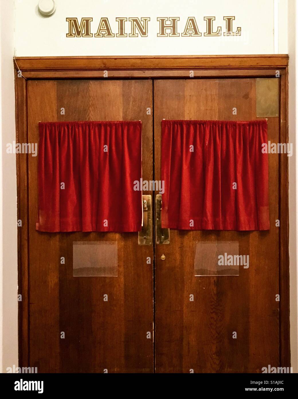 Theatre Door With Red Curtains Stock Photo 310635652 Alamy