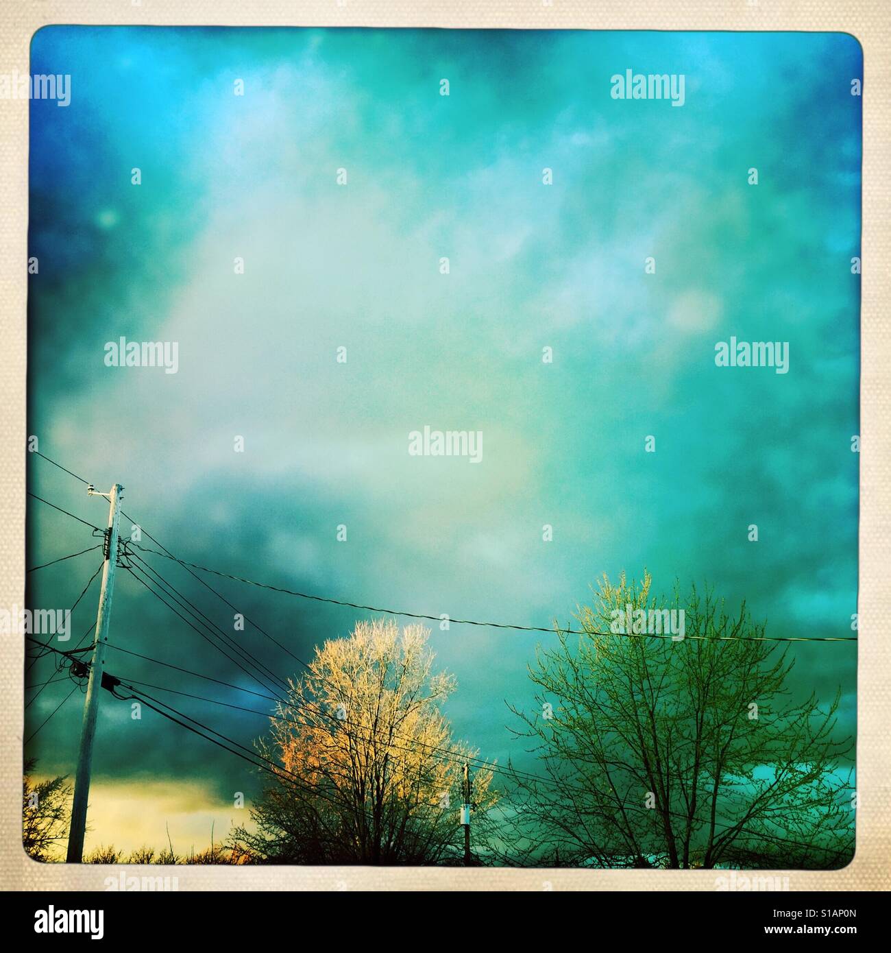 Early evening view - Smartphone Captured Stock Image