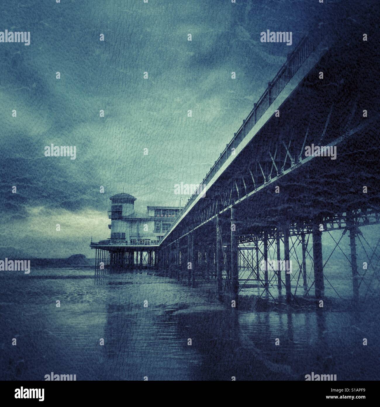 Grand Pier, Weston super Mare, North Somerset, England - Smartphone Captured Stock Image