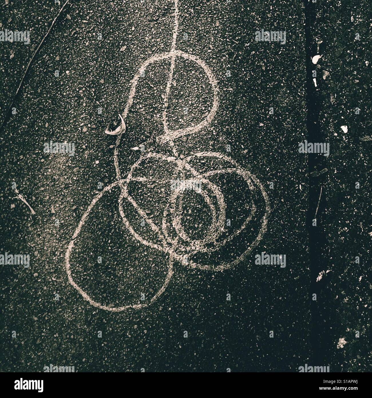 Snail trail of slime on pavement - Smartphone Captured Stock Image