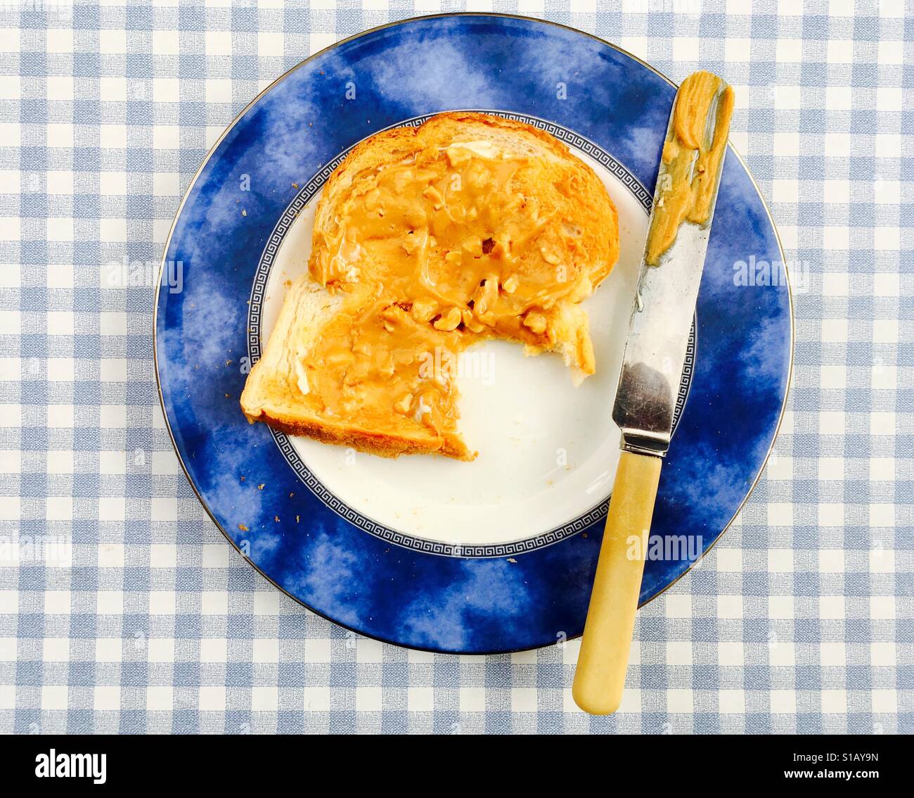 Peanut butter on toast - Smartphone Captured Stock Image