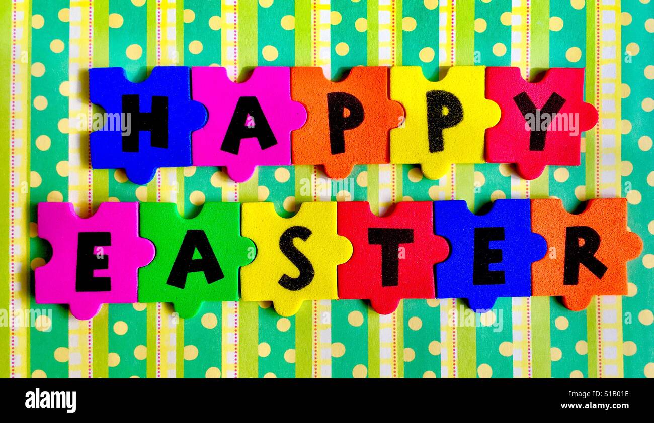 Happy Easter Greeting - Smartphone Captured Stock Image