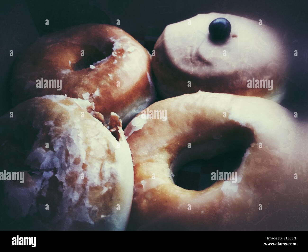 Assortment of doughnuts. - Smartphone Captured Stock Image