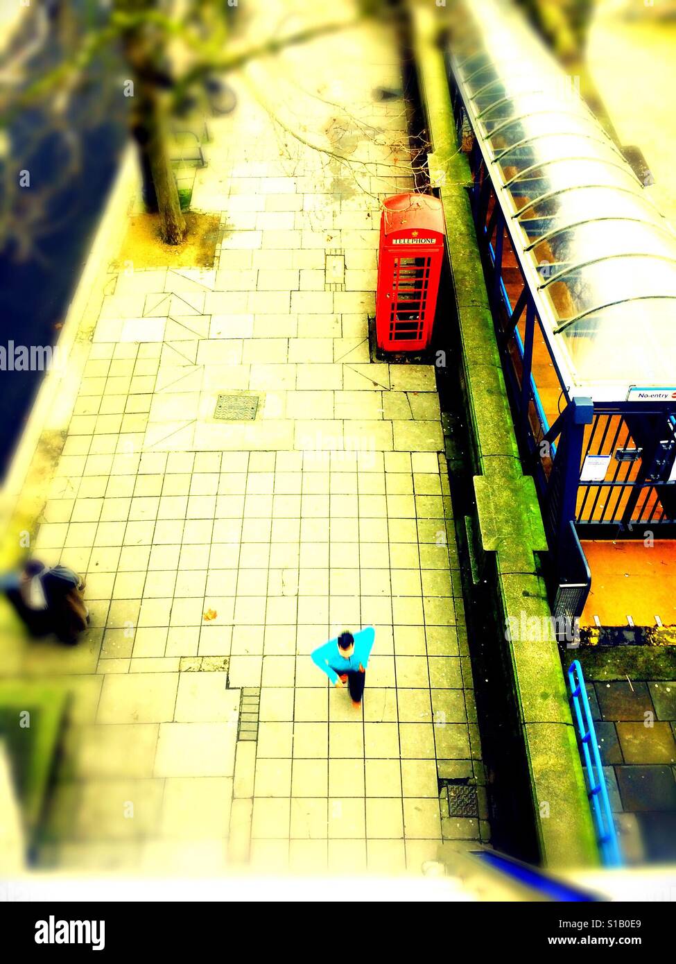 Runner on Victoria Embankment, London, England - Smartphone Captured Stock Image
