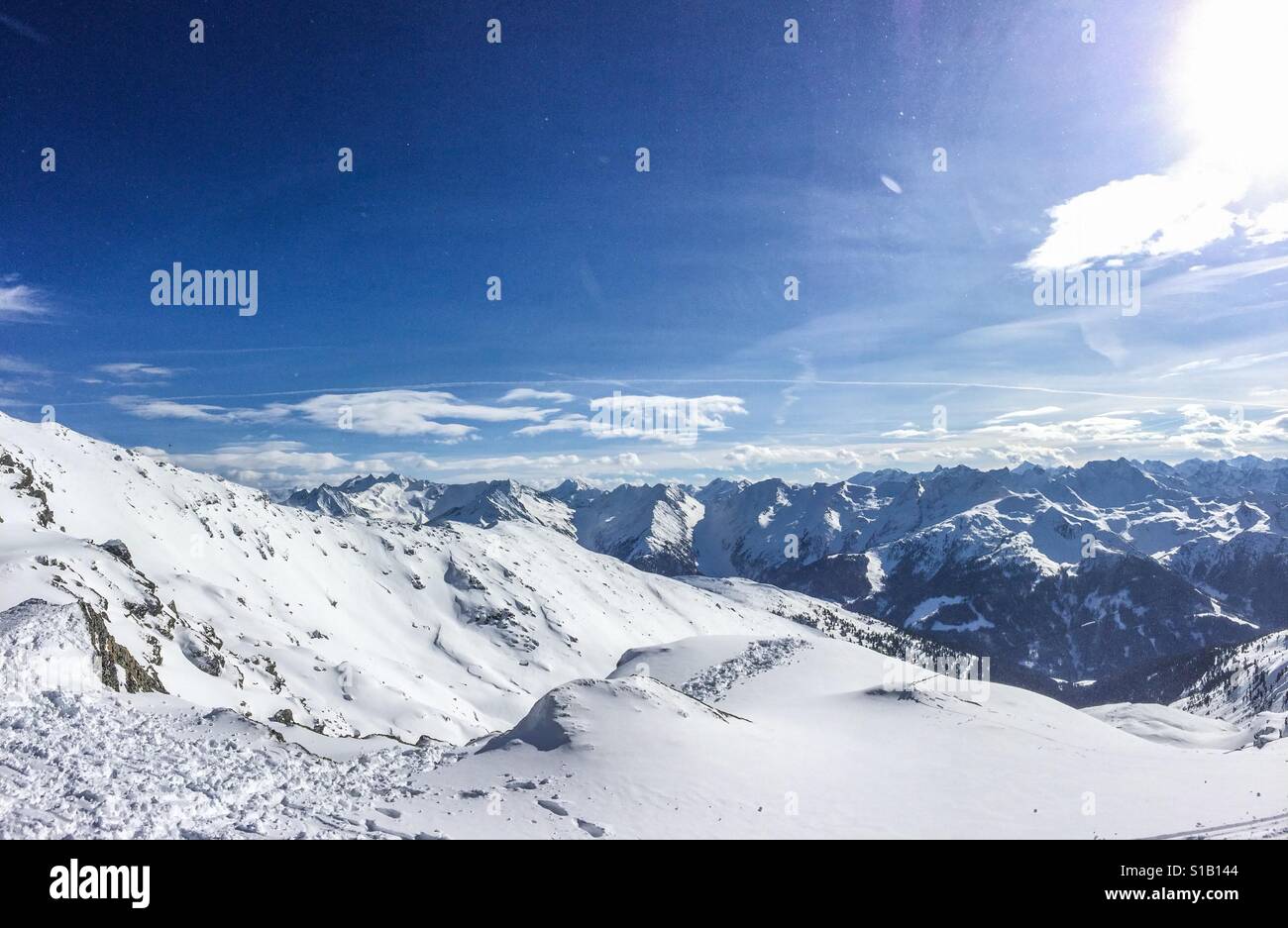 Austria zillertal skii Stock Photo - Alamy