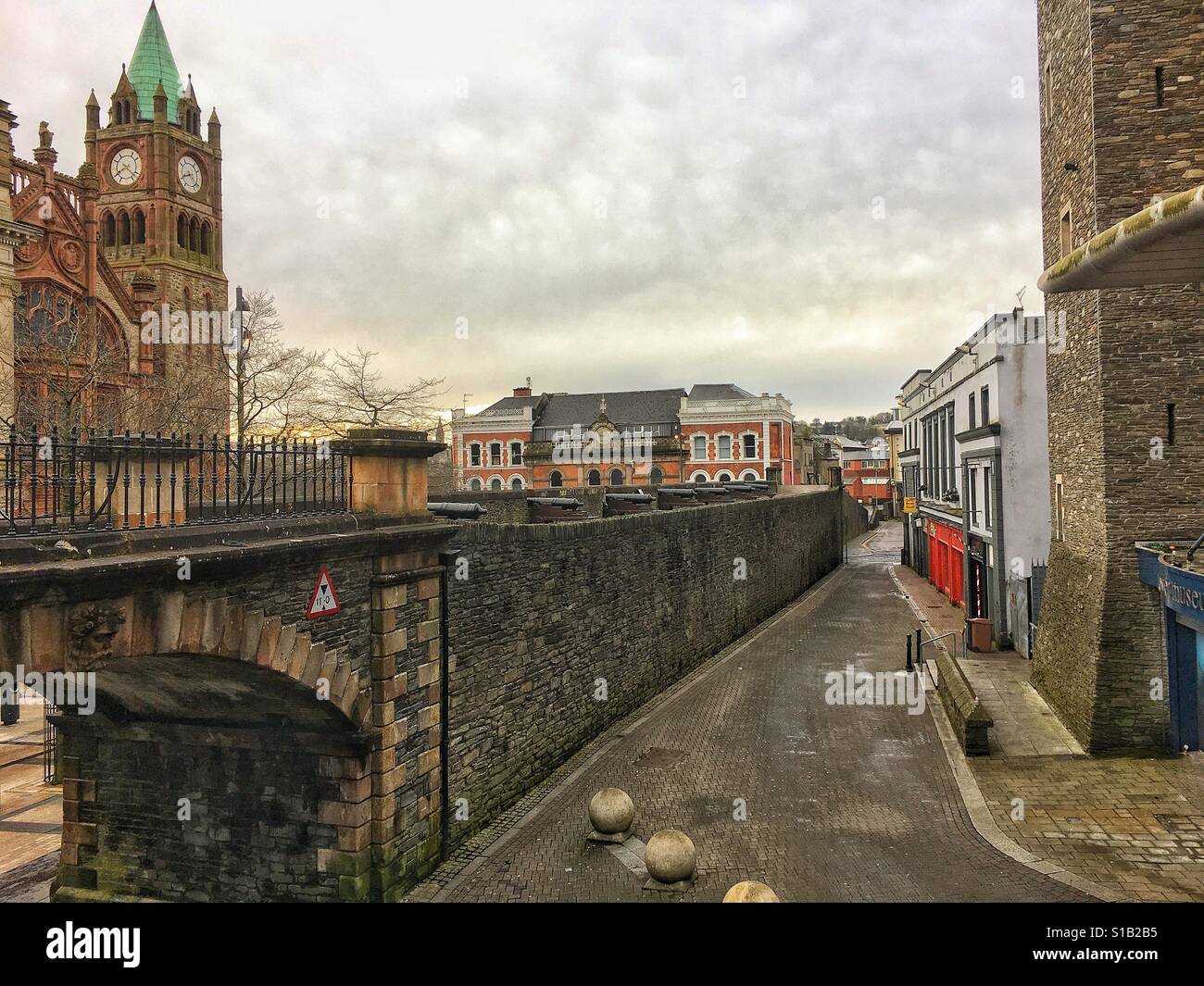 Magazine Street, Derry - Smartphone Captured Stock Image