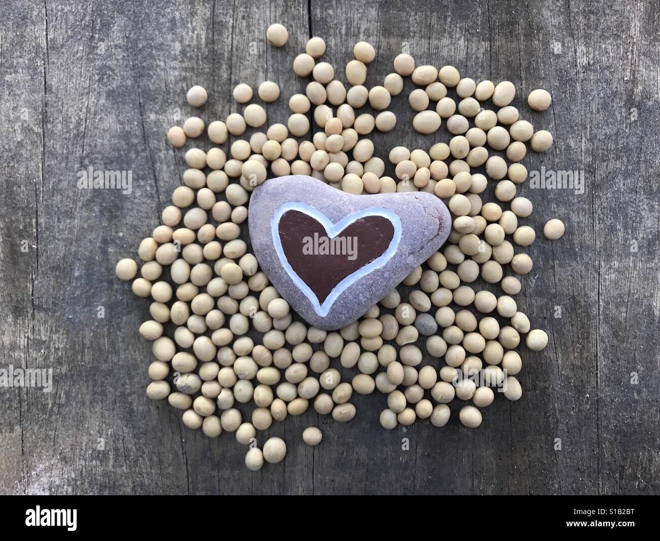 Healthy soy beans, love Stock Photo