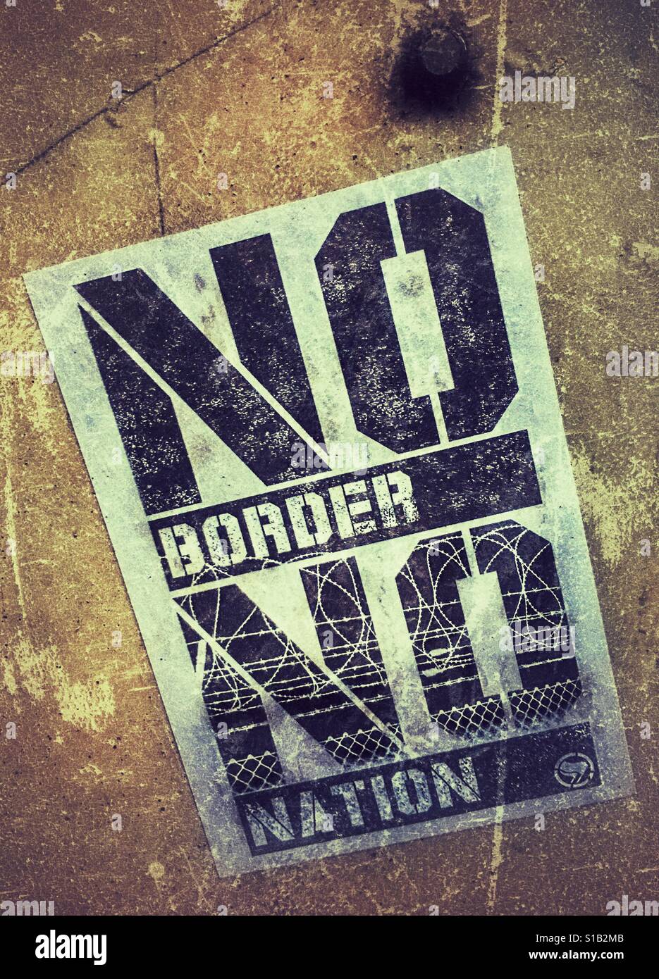 No border no nation Stock Photo Alamy