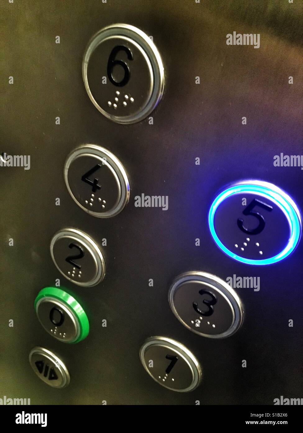 Elevator buttons Stock Photo