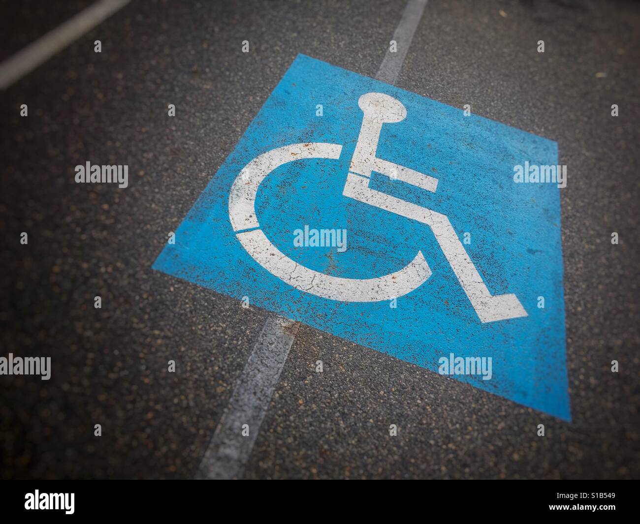 Disabled parking space Stock Photo - Alamy