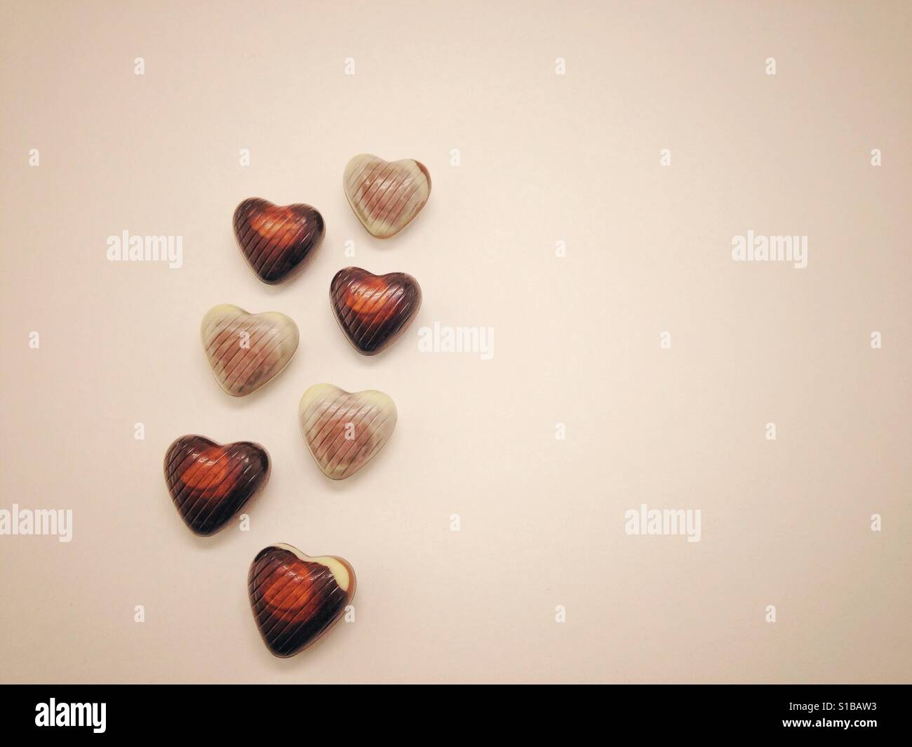 Chocolate candies heart shape - Smartphone Captured Stock Image