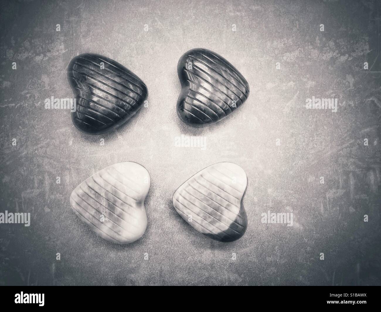 Black and white chocolate candies background - Smartphone Captured Stock Image