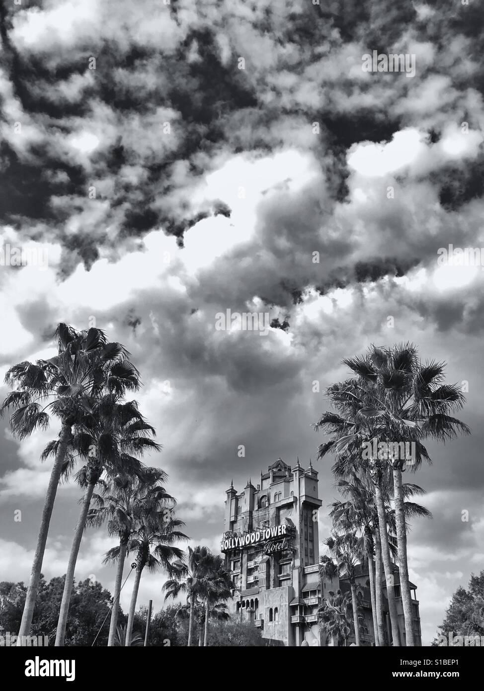Tower of Terror ride at Hollywood Studios in Orlando, Florida Stock Photo