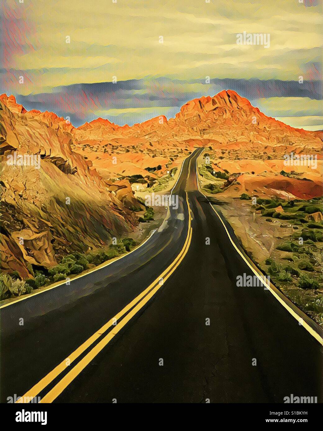 Lonely path - Smartphone Captured Stock Image