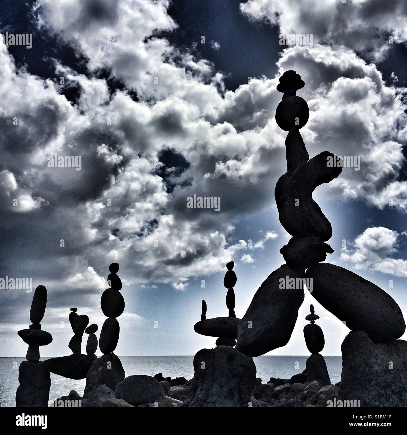 Zen stones Lanzarote Stock Photo