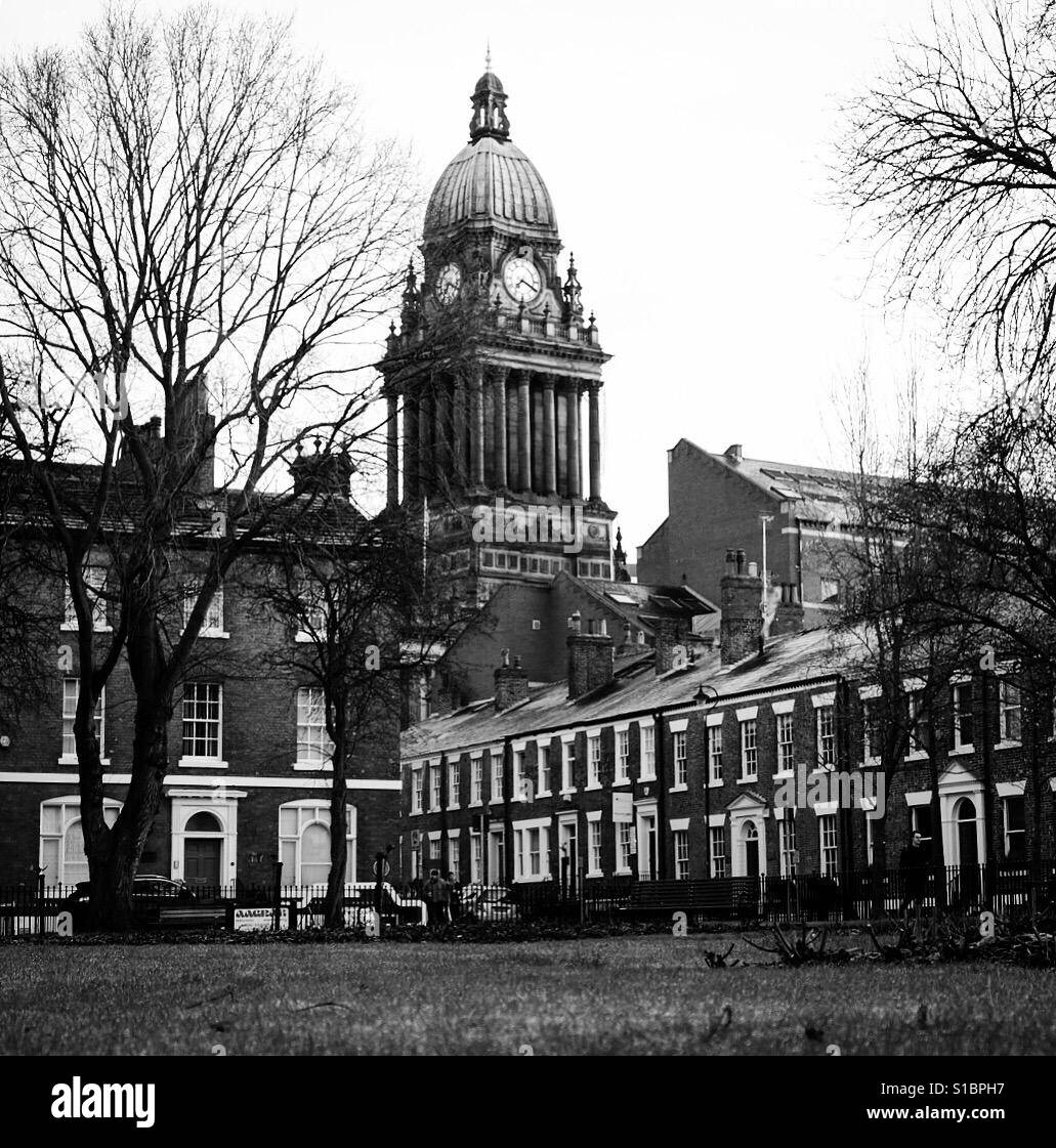 Leeds Town Hall, West Yorkshire. England. - Smartphone Captured Stock Image