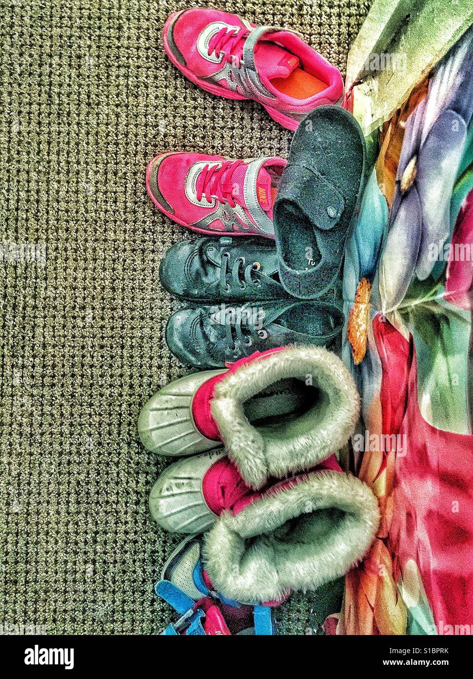 Children's shoes. - Smartphone Captured Stock Image