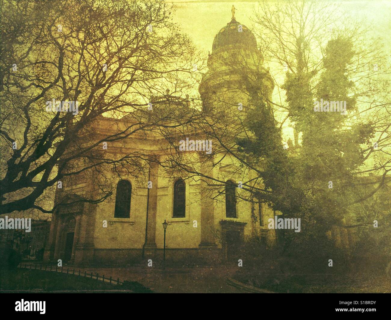 Deutscher Dom or the German church at Gendarmenmarkt square Berlin Germany - Smartphone Captured Stock Image