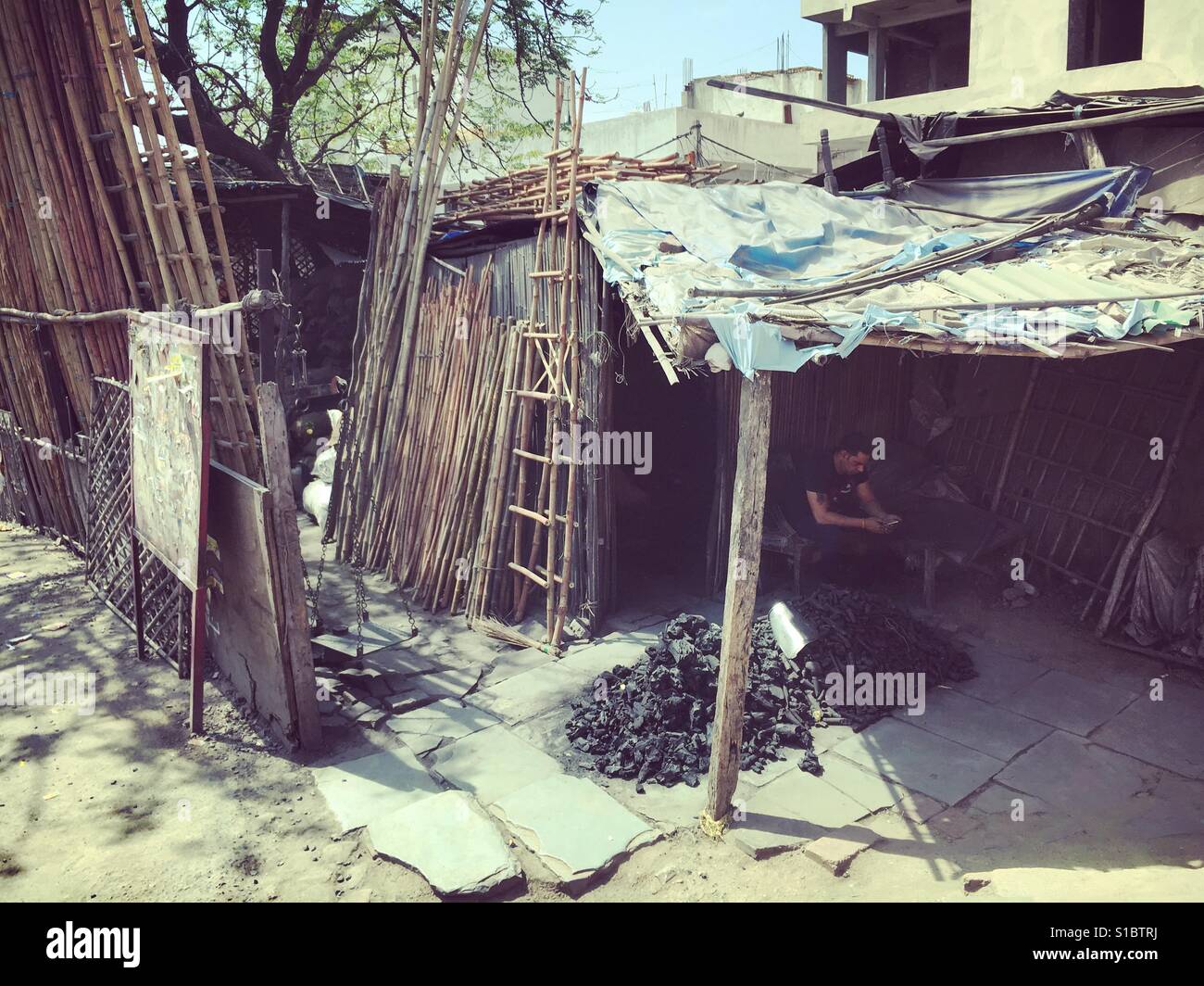 Builders' merchant Delhi - Smartphone Captured Stock Image
