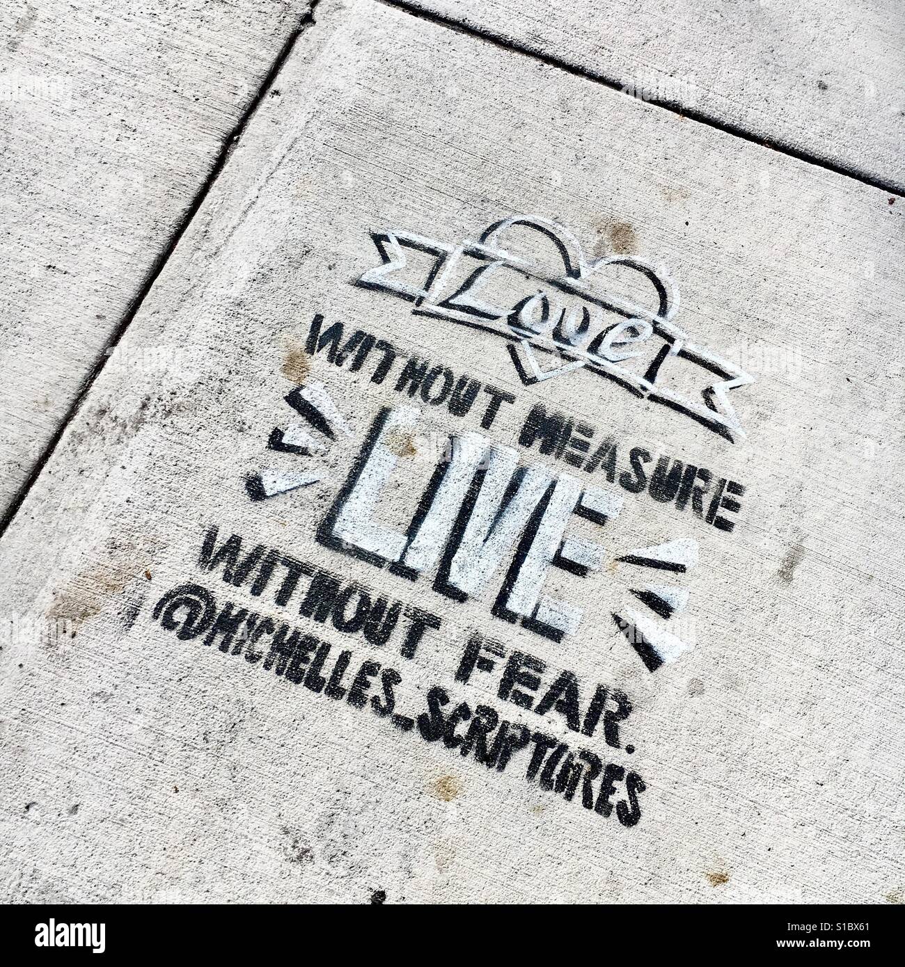 Love without measure, live without fear - Smartphone Captured Stock Image