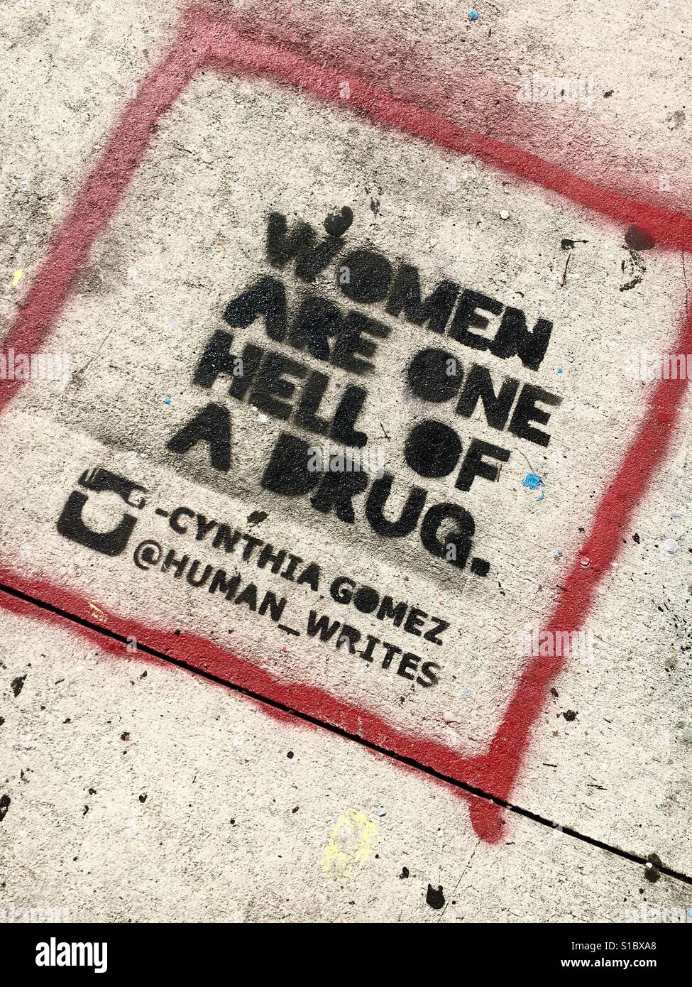 Women are one hell of a drug - Smartphone Captured Stock Image