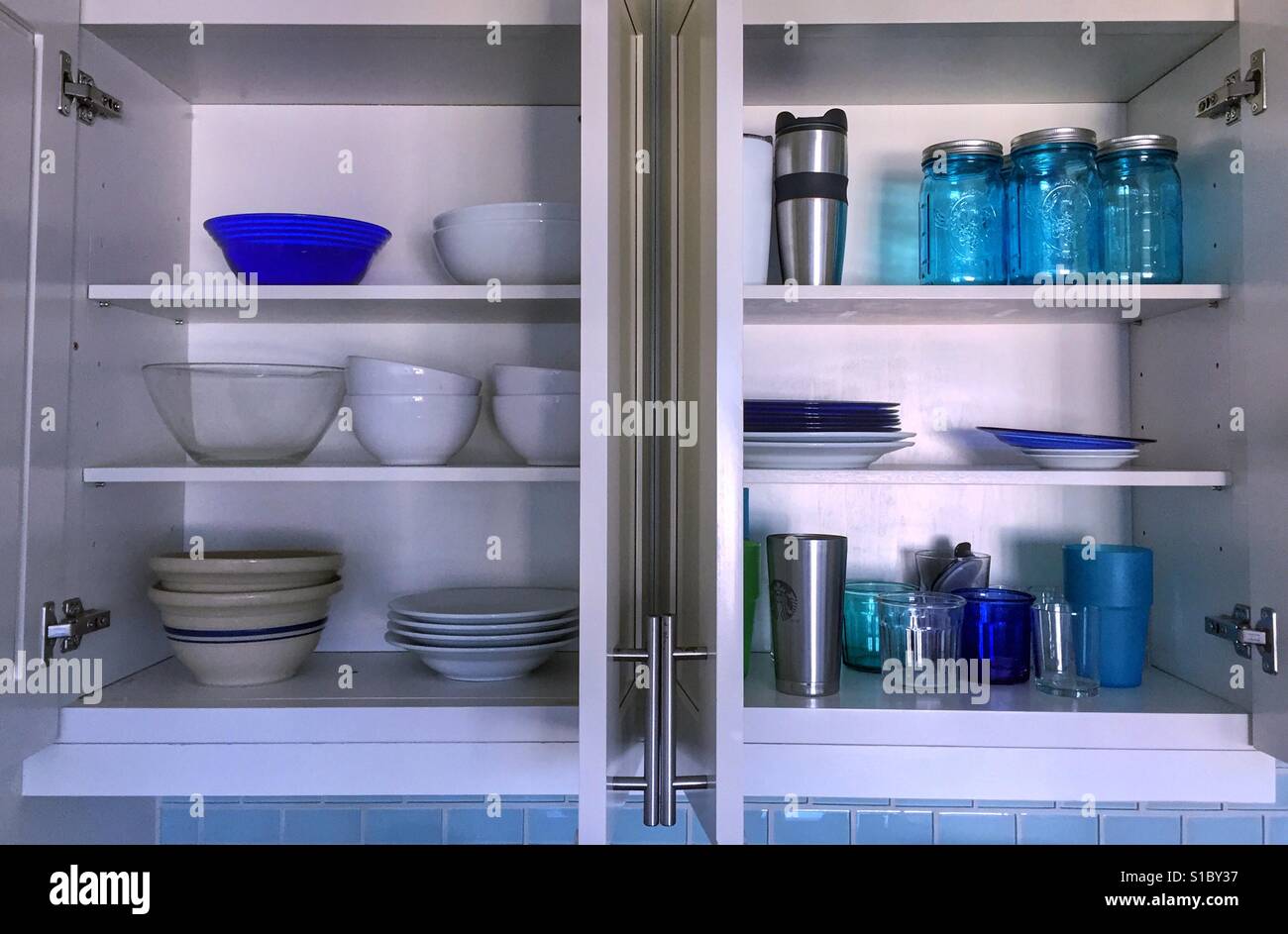 Kitchen cupboard Stock Photo