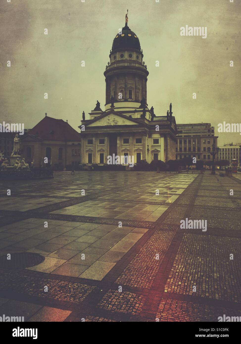 The French cathedral Gendarmenmarkt square Berlin Germany - Smartphone Captured Stock Image
