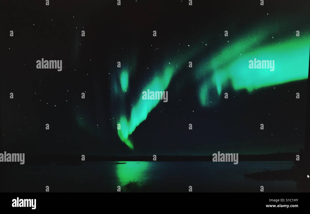 Northern Lights and the Big Dipper - Smartphone Captured Stock Image