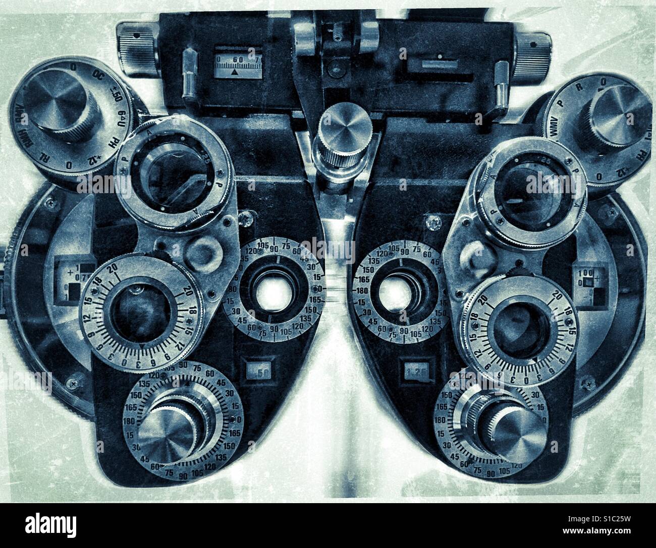 Eye examination equipment - Smartphone Captured Stock Image