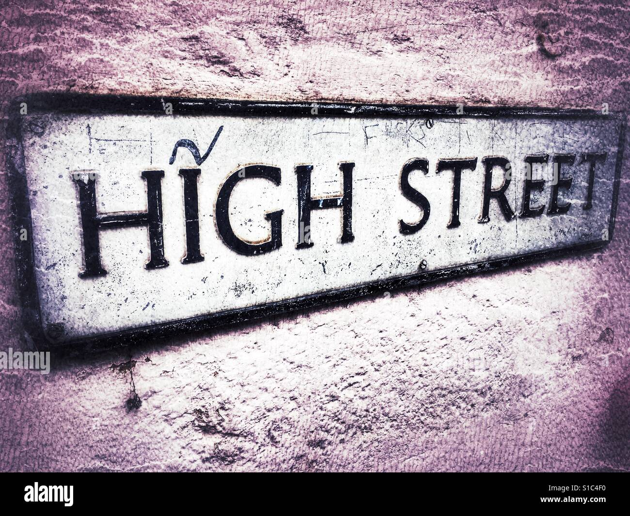 High Street road sign Stock Photo - Alamy