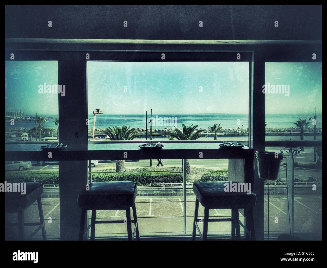 View from restaurant at V&A Waterfront, Cape Town, South Africa. - Smartphone Captured Stock Image