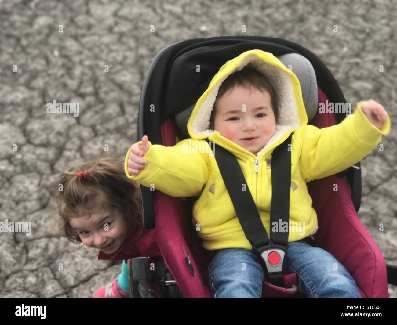 Siblings - Smartphone Captured Stock Image