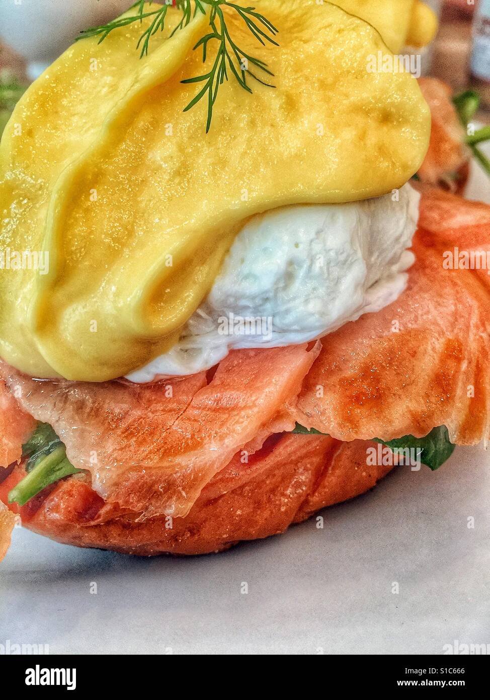 Egg Benedict with smoked salmon Stock Photo Alamy