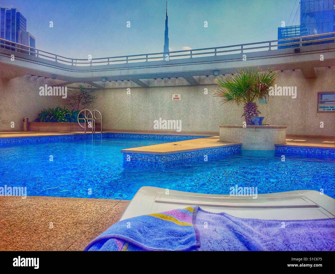 Pool time in Dubai Stock Photo Alamy