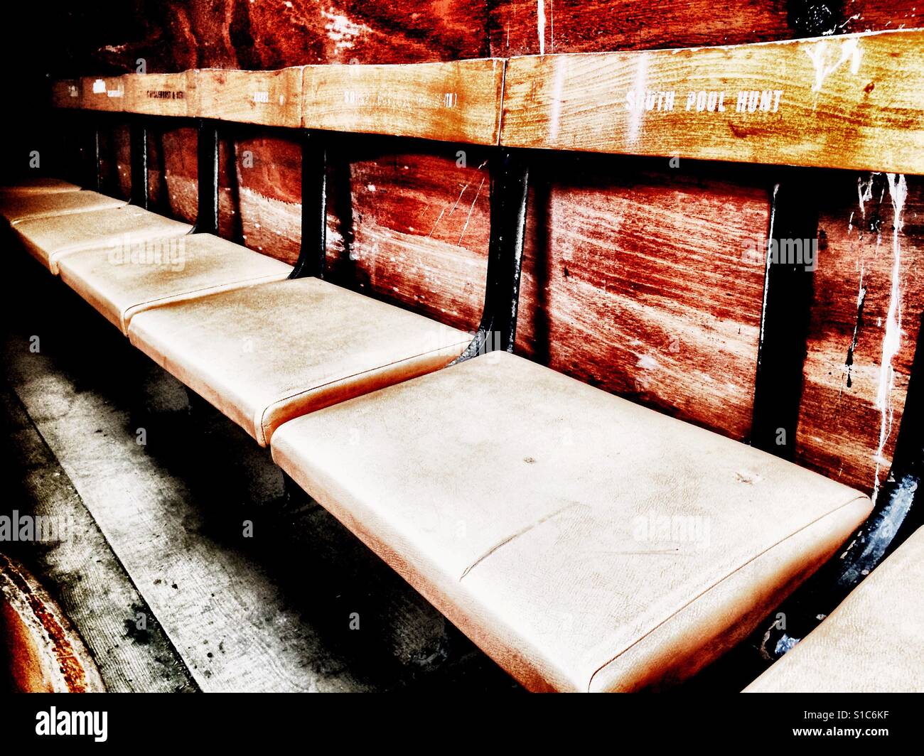 Wooden stadium seating hi-res stock photography and images - Alamy