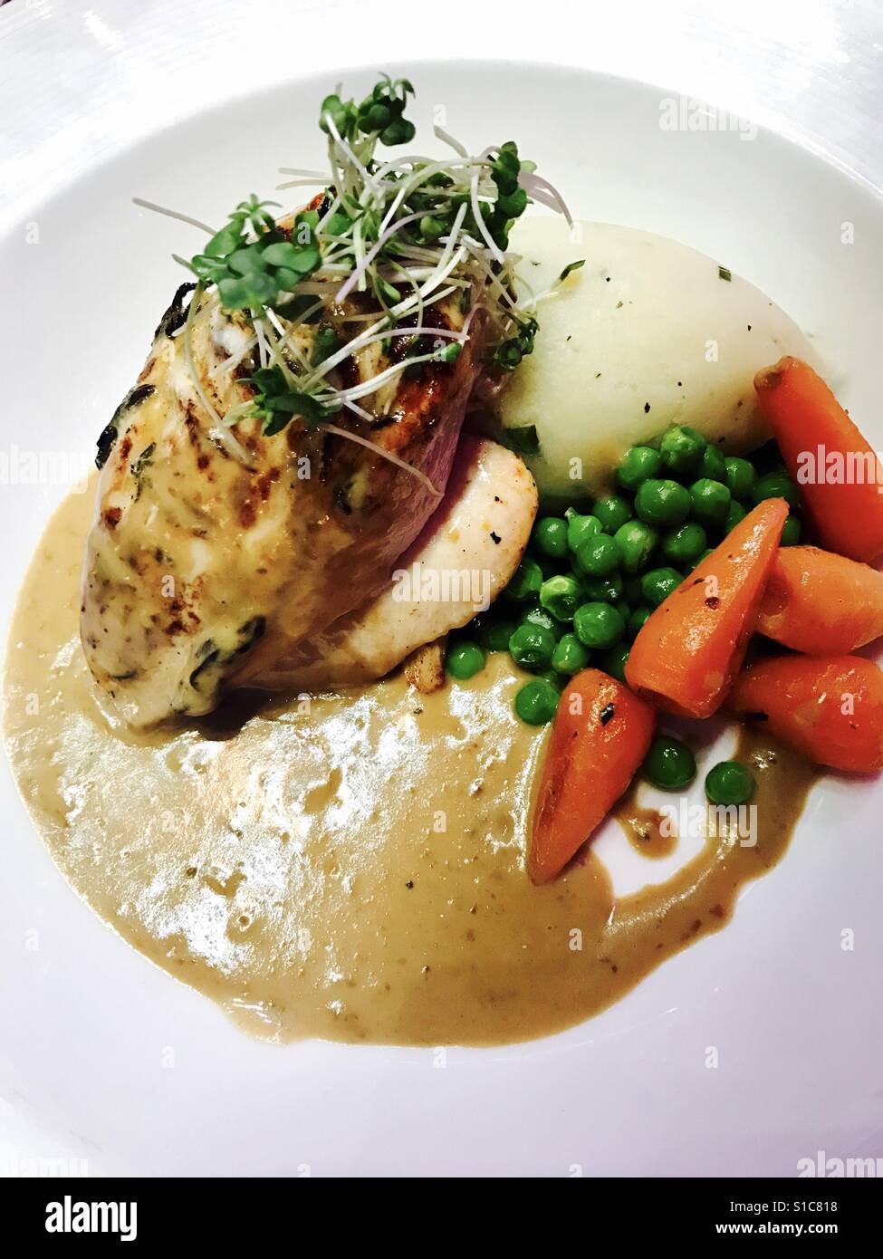 Chicken carrots mashed potato hires stock photography and images Alamy