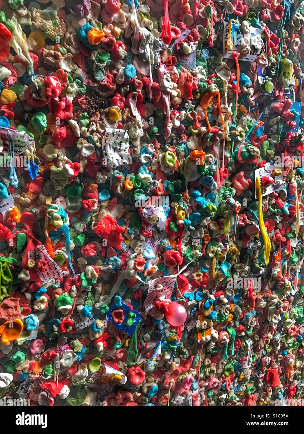 Seattle gum wall - Smartphone Captured Stock Image