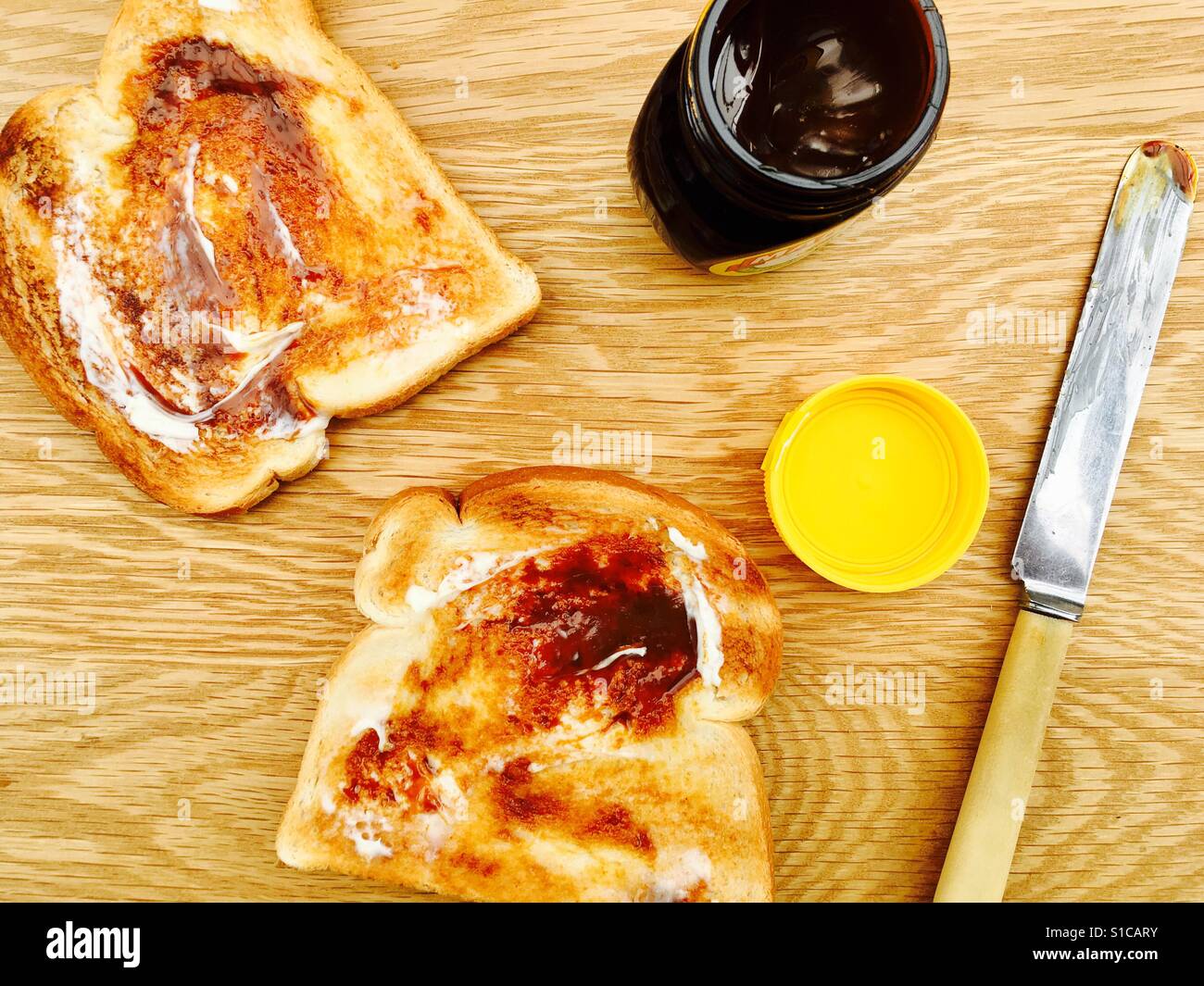 Marmite on toast Stock Photo Alamy