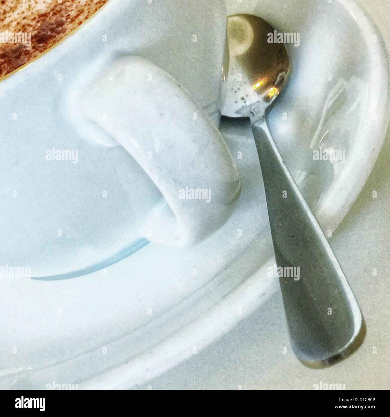 Close up of a cup of coffee. - Smartphone Captured Stock Image