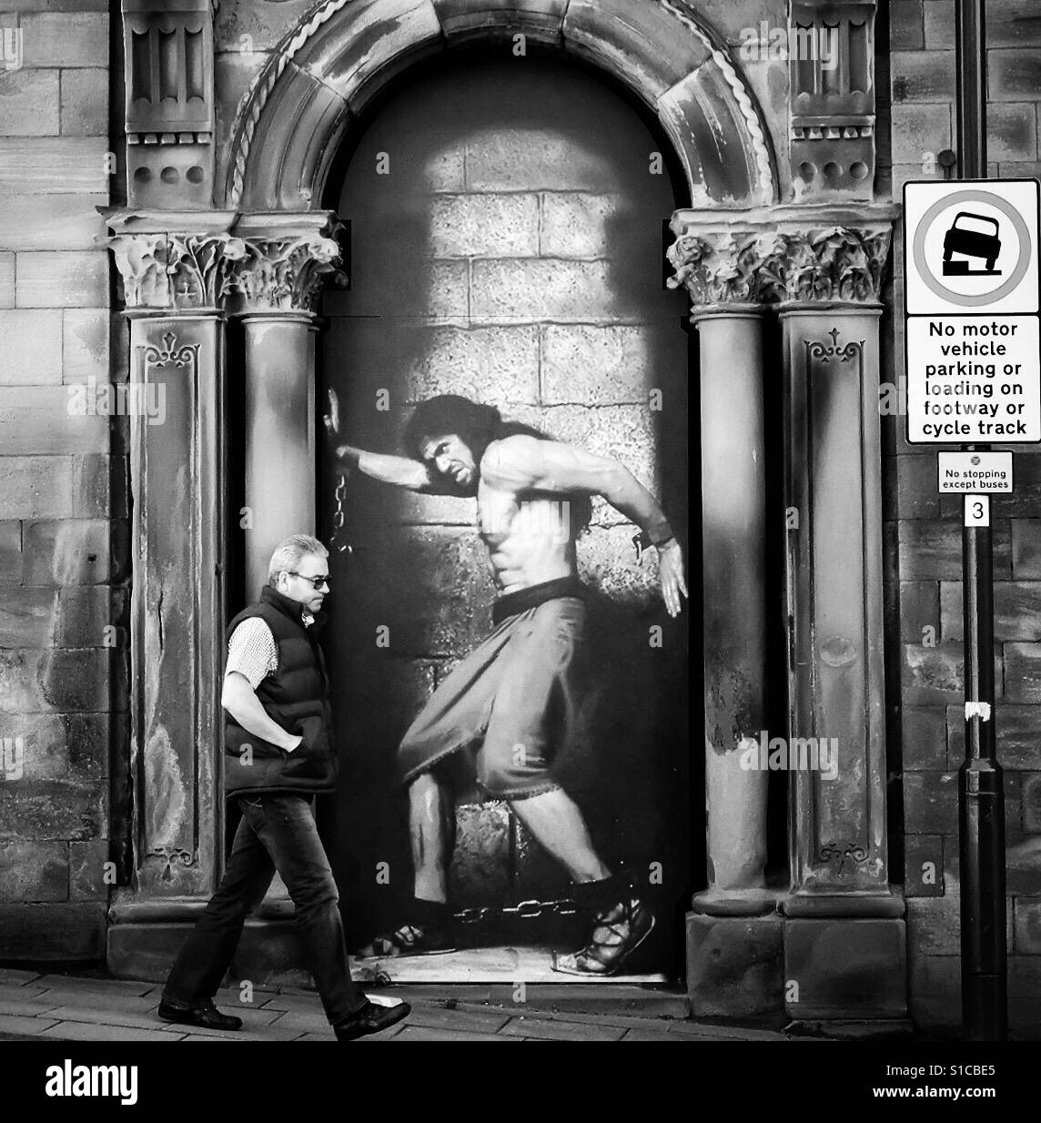 Wall art in Bradford, West Yorkshire, Uk - Smartphone Captured Stock Image