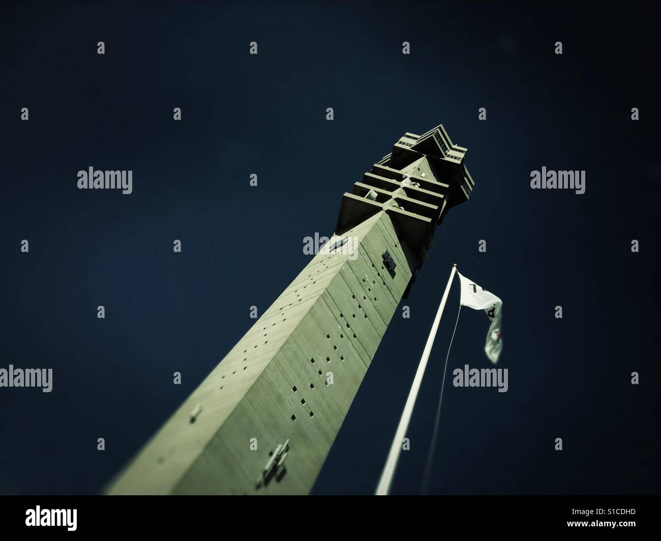 Kaknästornet telecom and television tower with restaurant in Stockholm, Sweden - Smartphone Captured Stock Image